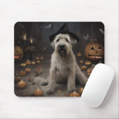 Wheaten Terrier Pompoenen Halloween Eng Muismat (Met muis)