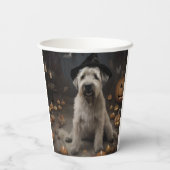 Wheaten Terrier Pompoenen Halloween Eng Papieren Bekers (Achterkant)