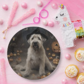 Wheaten Terrier Pompoenen Halloween Eng Papieren Bordje (Feest)