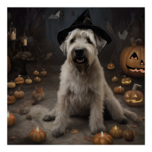 Wheaten Terrier Pompoenen Halloween Eng Perfect Poster