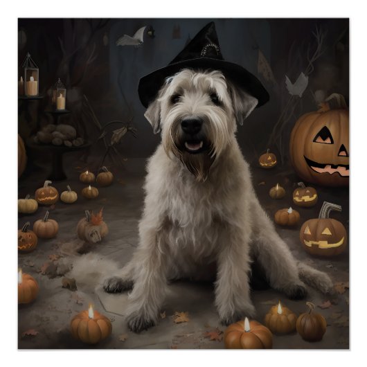 Wheaten Terrier Pompoenen Halloween Eng Perfect Poster (Voorkant)