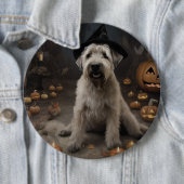 Wheaten Terrier Pompoenen Halloween Eng Ronde Button 6,0 Cm (In situ)