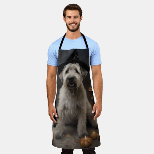 Wheaten Terrier Pompoenen Halloween Eng Schort (Gedragen)