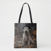 Wheaten Terrier Pompoenen Halloween Eng Tote Bag (Voorkant)