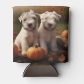 Wheaten Terrier Puppy Herfst Verrukking Pompoen Blikjeskoeler (Voorkant)