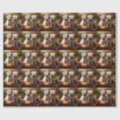 Wheaten Terrier Puppy Herfst Verrukking Pompoen Cadeaupapier (Vlak)