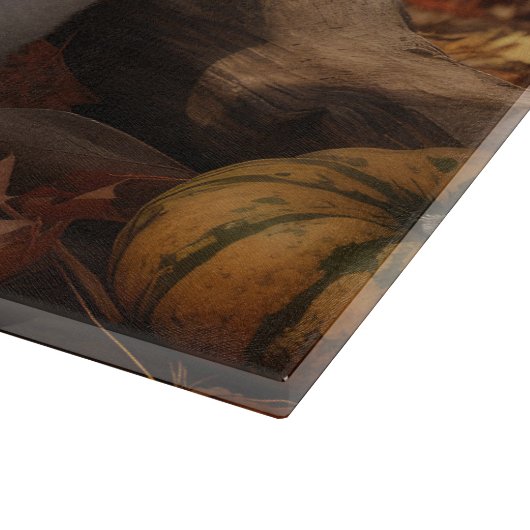 Wheaten Terrier Puppy Herfst Verrukking Pompoen Snijplank (Hoek)