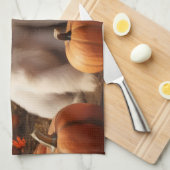 Wheaten Terrier Puppy Herfst Verrukking Pompoen Theedoek (Quarter Fold)