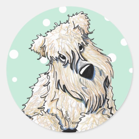 Wheaten Terrier Springtime Stickers (Voorkant)