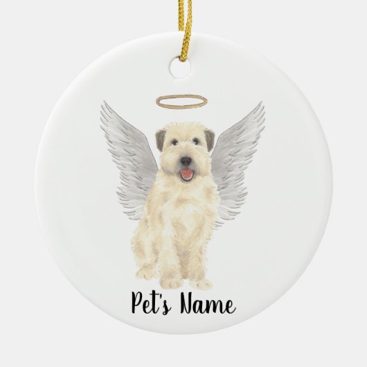 Wheaten Terrier Sympathie Herdenking Keramisch Ornament (Voorkant)