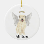 Wheaten Terrier Sympathie Herdenking Keramisch Ornament (Achterkant)