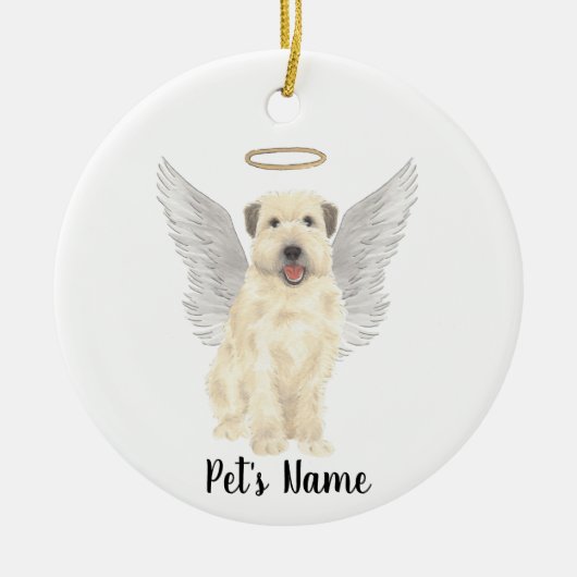 Wheaten Terrier Sympathie Herdenking Keramisch Ornament (Voorkant)