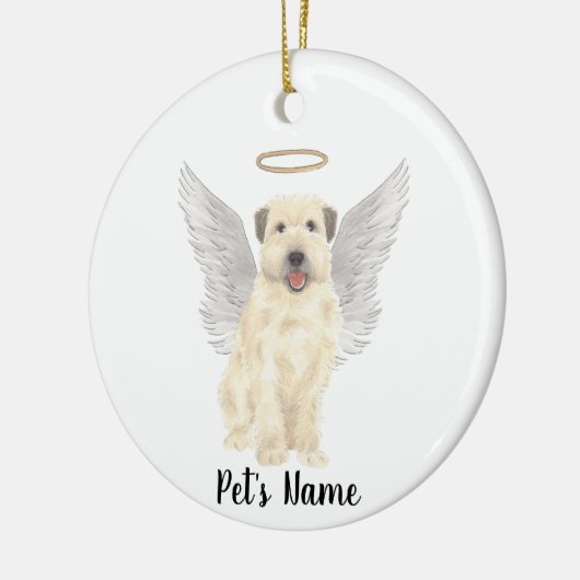 Wheaten Terrier Sympathie Herdenking Keramisch Ornament (Links)