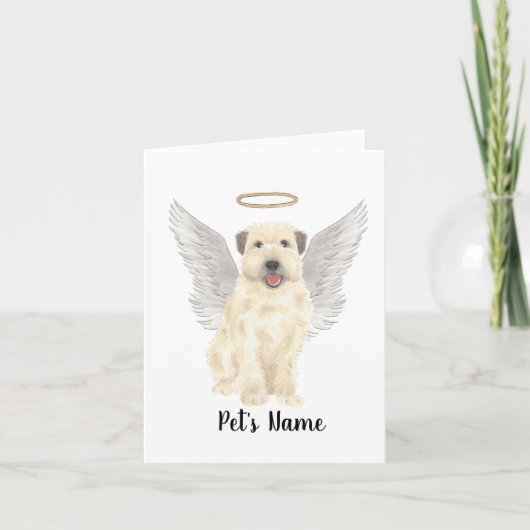 Wheaten Terrier Sympathy Memorial Kaart (Voorkant)