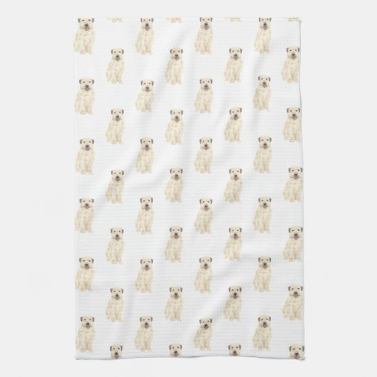 Wheaten Terrier Theedoek (Verticaal)