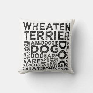Wheaten Terrier Typografie Kussen