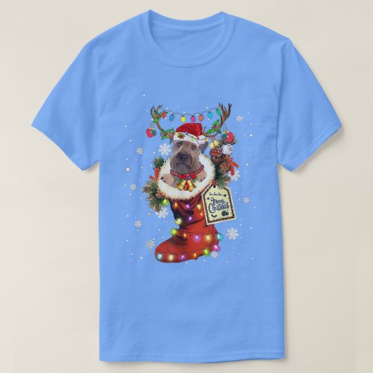 Wheaten Terrier Xmas begint met Kerstmis Winter Sn T-shirt (Design voorkant)
