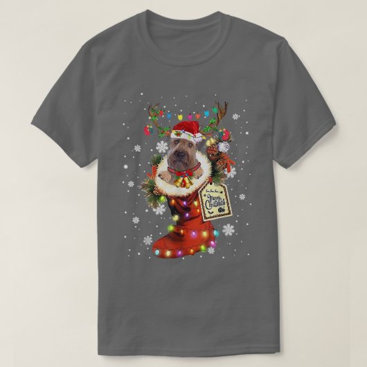 Wheaten Terrier Xmas begint met Kerstmis Winter Sn T-shirt (Design voorkant)