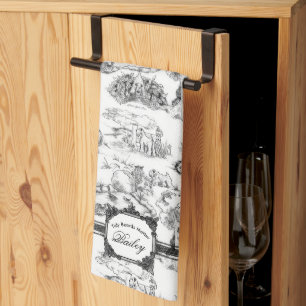 WHEATEN Terrier Zwarte Toile Keukenhanddoek