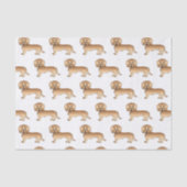 Wheaten Wire Haire Dachshund Cartoon Dog Patroon Tissuepapier (Voorkant)
