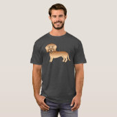 Wheaten Wire Haire Dachshund Cute Cartoon Dog T-shirt (Voorkant volledig)