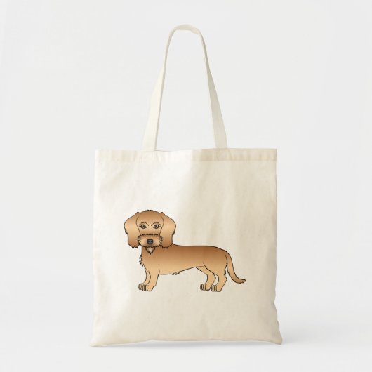 Wheaten Wire Haire Dachshund Cute Cartoon Dog Tote Bag (Voorkant)