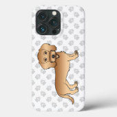 Wheaten Wire Haired Dachshund Cartoonhond en poten Case-Mate iPhone Case (Achterkant)