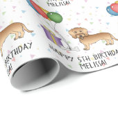 Wheaten Wire Hazard Dachshund Cute Dog - Birthday Cadeaupapier (Rol Hoek)