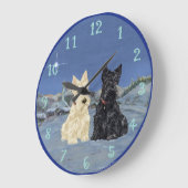 Wheaten Zwarte Kerstmis Scotties Grote Klok (Hoek)