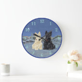 Wheaten Zwarte Kerstmis Scotties Grote Klok (Huis)