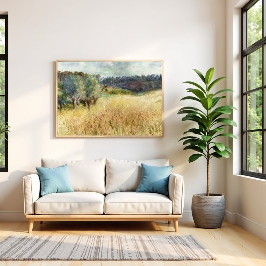 Wheatfield door Auguste Renoir Poster