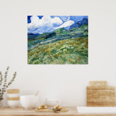 Wheatfield en Mountains, Vincent Van Gogh Poster (Keuken)