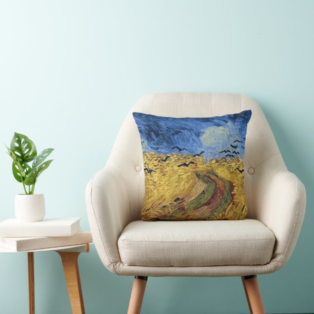 Wheatfield met Crows Vincent van Gogh Kussen (Stoel)