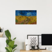 Wheatfield met Crows Vincent van Gogh Poster (Thuiskantoor)