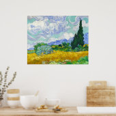Wheatfield met Cypresses, Vincent Van Gogh Poster (Keuken)