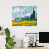 Wheatfield met Cypresses, Vincent Van Gogh Poster (Thuiskantoor)