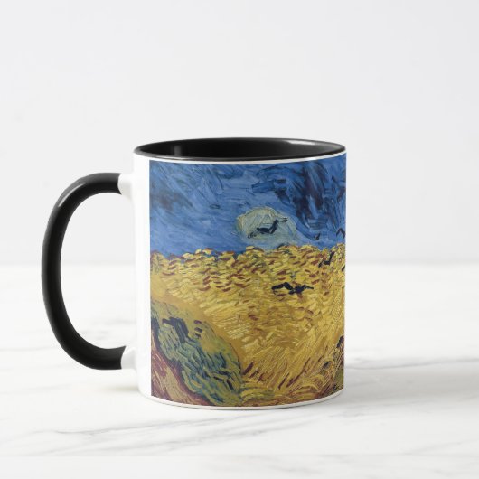 Wheatfield met de Mok van Crows Vincent van Gogh (Links)