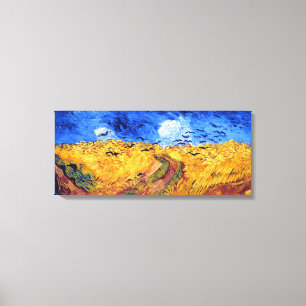 Wheatfield met Kraaien, Vincent van Gogh Canvas Afdruk