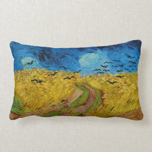 Wheatfield met Kroes van Vincent van Gogh (1890) Kussen