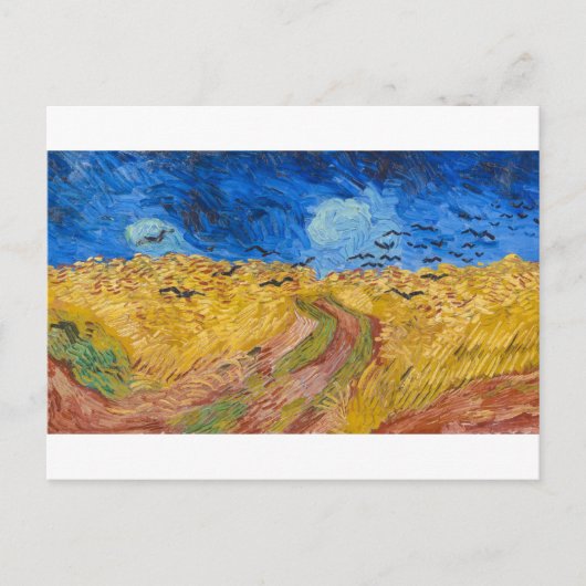 Wheatfield met Krogen door Vincent van Gogh Briefkaart (Voorkant)