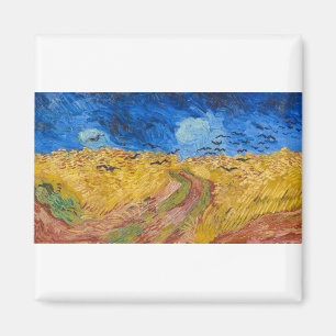 Wheatfield met Krogen door Vincent van Gogh Magneet