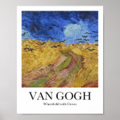 Wheatfield met Krogen door Vincent van Gogh Poster (Voorkant)
