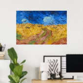 Wheatfield met Krogen door Vincent van Gogh Poster (Thuiskantoor)