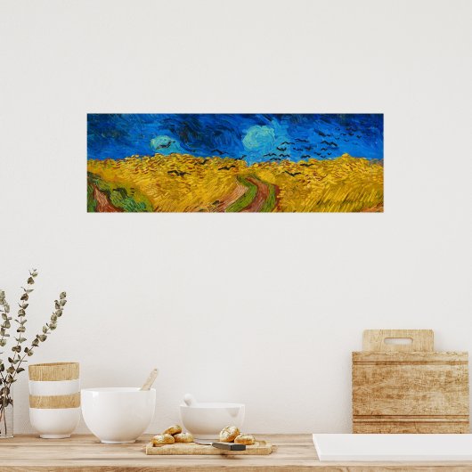 Wheatfield met Krogen door Vincent van Gogh Poster (Keuken)