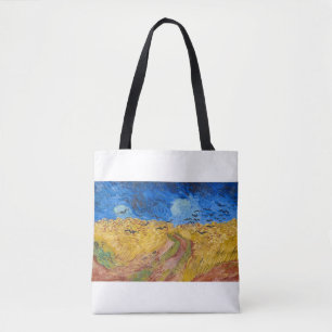 Wheatfield met Krogen door Vincent van Gogh Tote Bag