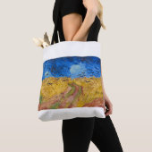 Wheatfield met Krogen door Vincent van Gogh Tote Bag (Dichtbij)