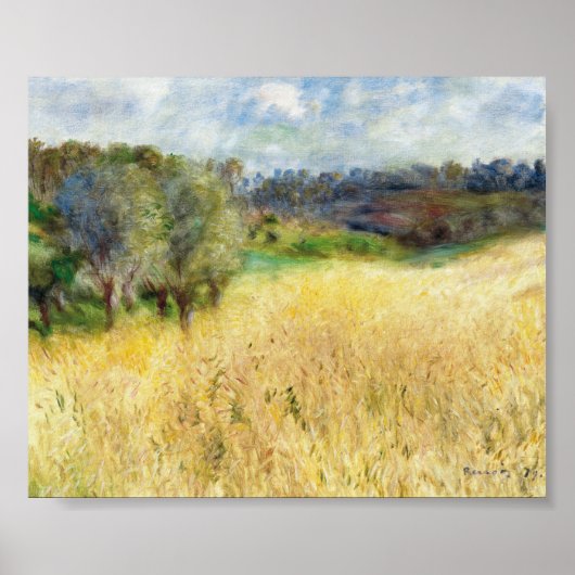 Wheatfield - Pierre-Auguste Renoir Poster (Voorkant)