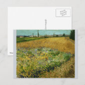 Wheatfield van Vincent Van Gogh Briefkaart (Voorkant / Achterkant)