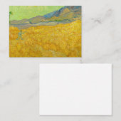 Wheatfield with a Reaper, 1889 by Vincent van Gogh Notitiekaartje (Voorkant / Achterkant)