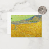 Wheatfield with a Reaper, 1889 by Vincent van Gogh Notitiekaartje (Voorkant / Achterkant in situ)